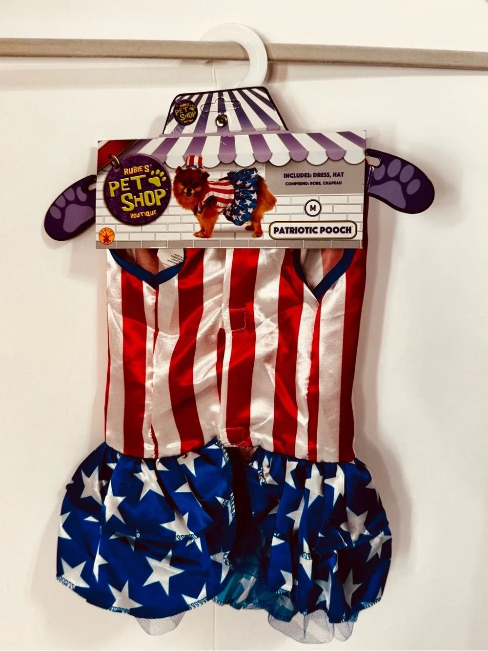 Patriotic Pooch Doggy One-Piece - Red, White & Blue Costume